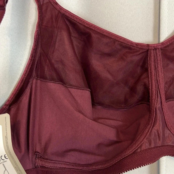 NWT Amoena Isadora Non-Wired Bra - Burgundy Size 42DDD - Picture 4 of 8